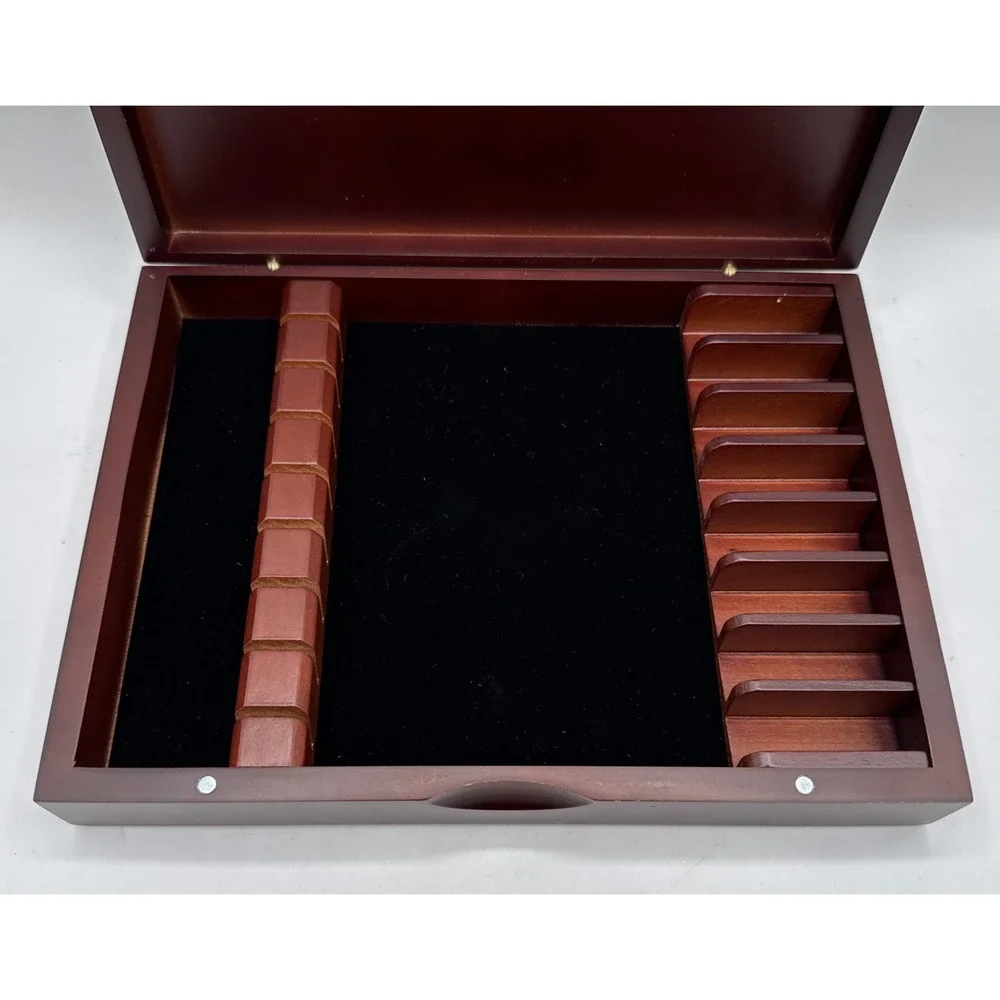 Wusthof Wooden Box Case Storage Organizer‎ for Knives or Utensils Cherry Finish